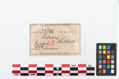 Etikett zu Bronzeknotenarmreif (NHMW-PRAE-025586)